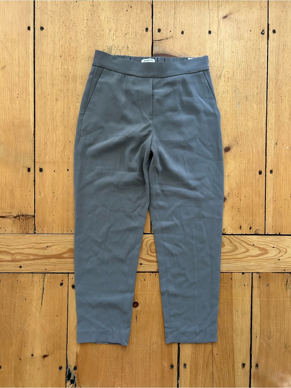 Babaton Slate Gray Cropped Tailored Pants